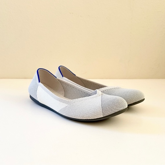 ✨RARE✨ ROTHY’S Round Toe Flats in Sea Glass Grey - Picture 3 of 9